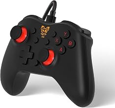 Wired Game Controller with Speakers Dual Vibration Turbo Macro Wake-Up Function for Switch/PC Windows 10/8/7/XP/Steam/Laptop/AndroidTV Box