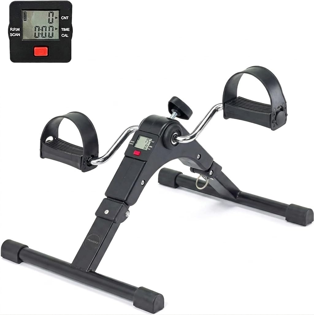 Pédales Statiques pour Exercice, Mini Vélo Statique Pliable, Pédaleur Statique, Appareil d'Exercice à Domicile, Pédales pour Personnes Âgées, Pédaleur pour Seniors, Pédalier