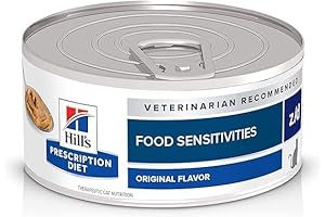 Hills z/d Skin/Food Sensitivities Original Flavor Wet Cat Food 12/5.5 oz, Support...