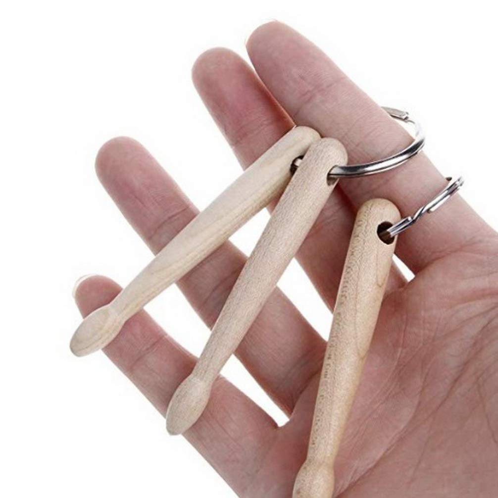 SUPVOX 3pezzi Portachiavi Bacchette Batteria Accessori Chic Per Chiavi Souvenir Per Occasione Decorazione Per Borse e Smartphone