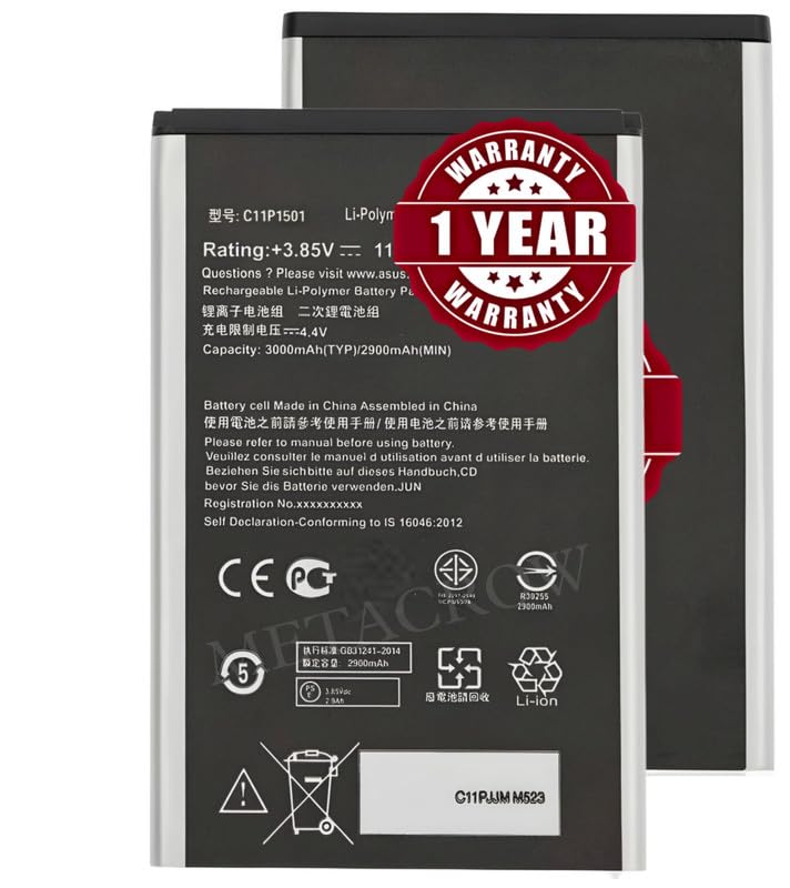 Image of Original C11P1501 Battery Compatible with Asus Zenfone 2 Laser ZE550KL - (3000mAh) - 1 Year Warranty BC46