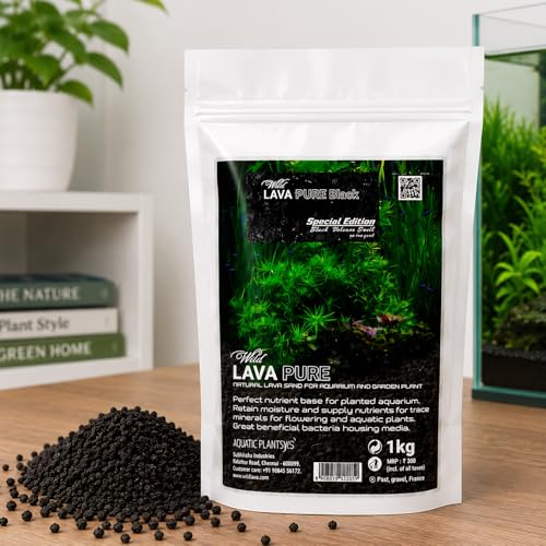 Image of VAYINATO Aquatic Remedies Wild Lava Pure Black (1Kg) | Special Edition Black Volcano Gravel for Planted Aquarium, Aquascaping & Garden Plants | Natural Porous Lava Substrate for Fish & Shrimp Tanks