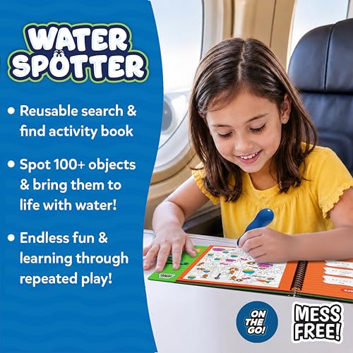 Image of Skillmatics Reusable Search & Find Book - Water Spotter, Mess-Free, Fun Learning Activity, Animals, Travel Toy, Gifts for Boys & Girls Ages 4, 5, 6, 7, 8