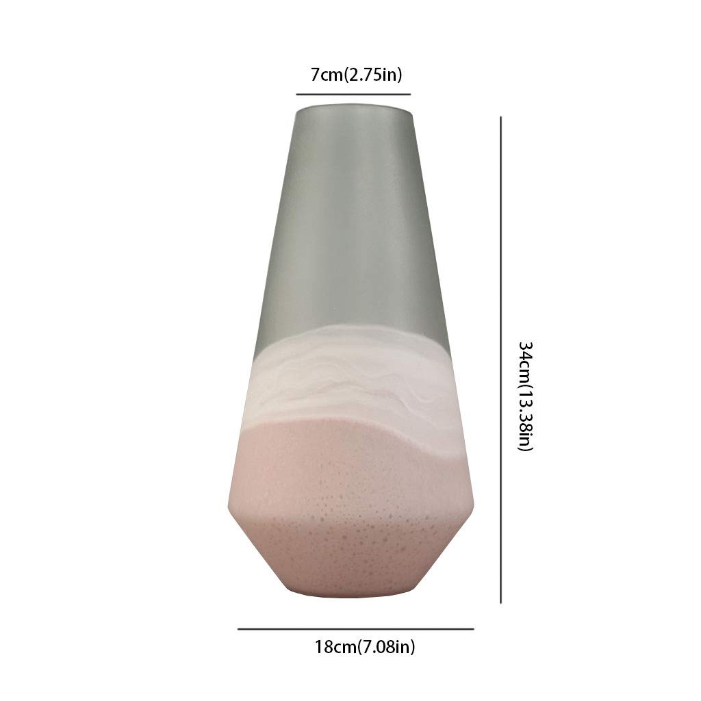 Vaso Il vaso di vetro smerigliato americano può essere idroponico Home Living Room Model Room Mobile TV Decorazione floreale Decorazione Vaso In Ceramica(B)