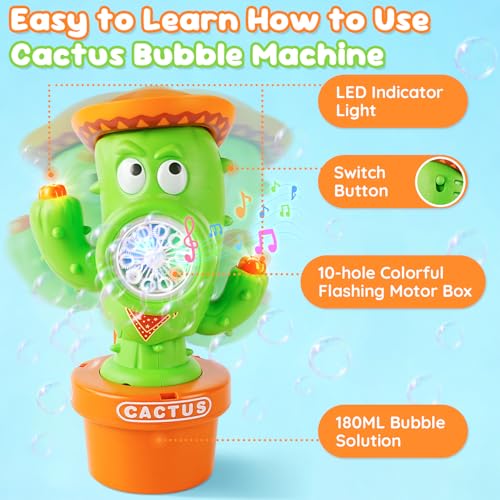 29% Off Cactus Bubble Machine – Fun for Kids - Image 4