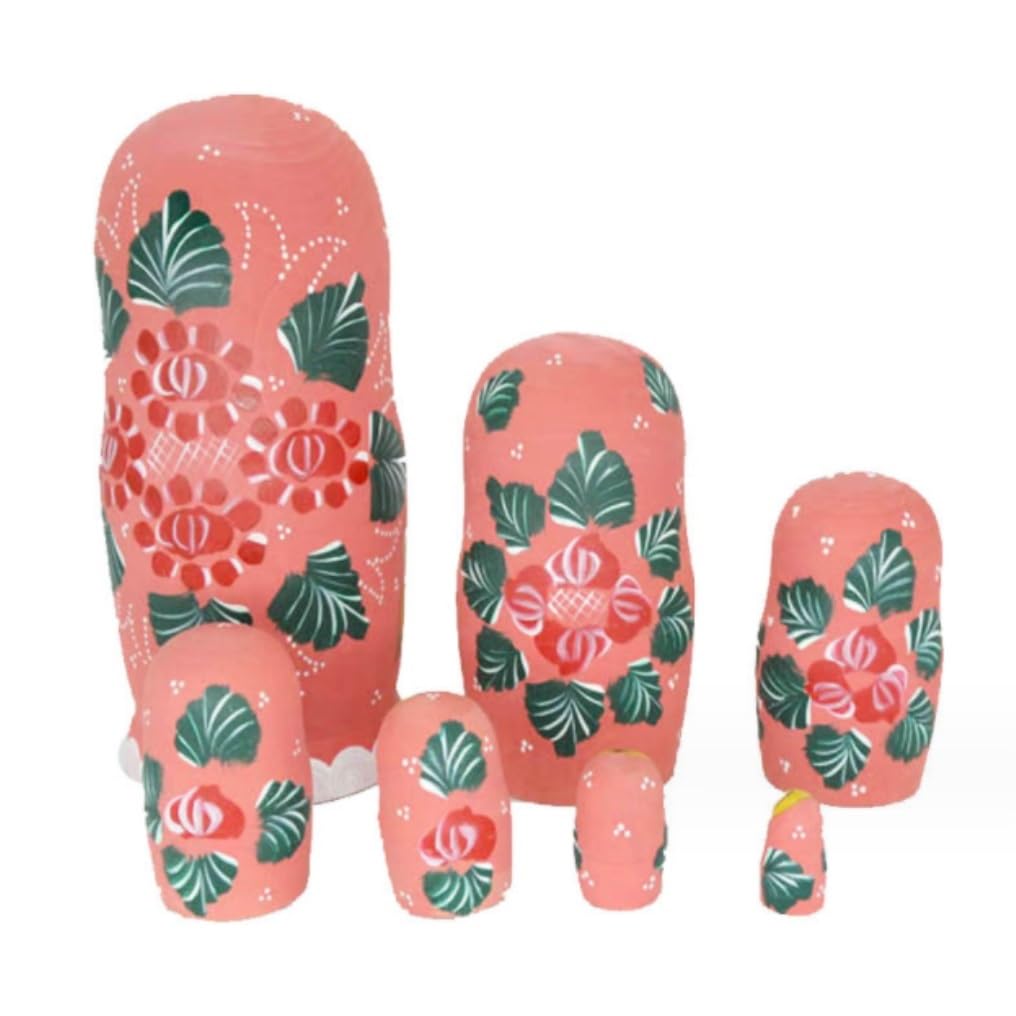 Matrioszka Zestaw Lalek Princess Nesting 7 Szt. - Śliczne Figurki Księżniczek Niebieskie Lalki Matrioszki Wróżka Core Decor Zabawki Układania