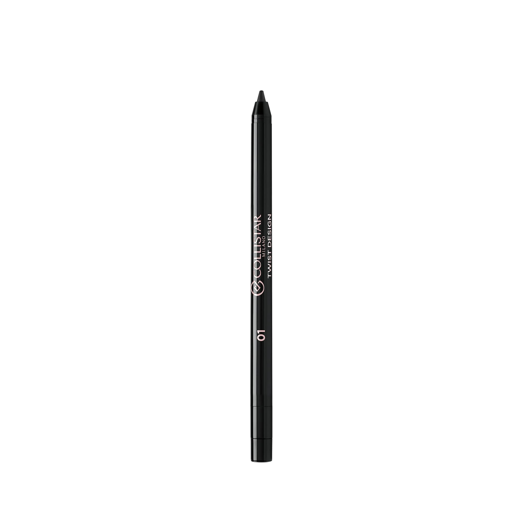 Collistar Twist Design Matita Occhi Automatica, Extra Precisione e Lunga Durata 24H, Waterproof, No Transfer, Temperino Integrato, Tratto Definito, Nero Eclissi, 0,5 gr
