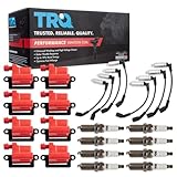 TRQ Ignition Coil & Spark Plug Kit 17 Piece Iridium Spark Plugs Compatible with 2003-2006 Chevrolet Silverado 2500 HD Avalanche 2500 Yukon XL 2500 2003-2007 Sierra 2500 HD