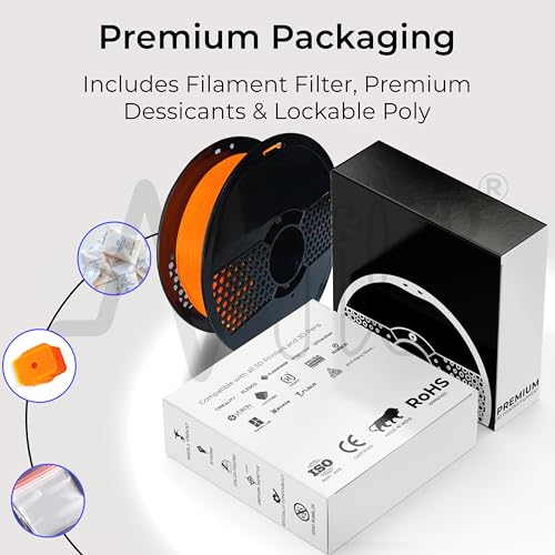 Image of NFIL3D Premium HS PLA+ Fluoro Orange - 3D Printing Filament | Compatible with All 3D Printers | 1.75mm | 1Kg Net Weight