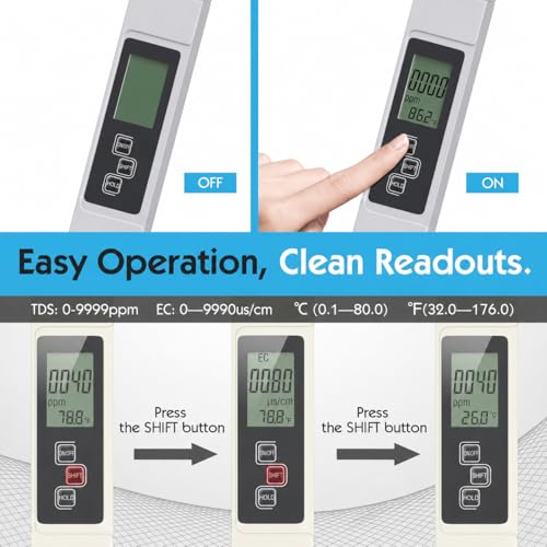 Image of 3-in-1 TDS Meter with EC & Temperature Testing | Digital Water Quality Tester for Drinking Water, Aquarium, Pool & RO Systems