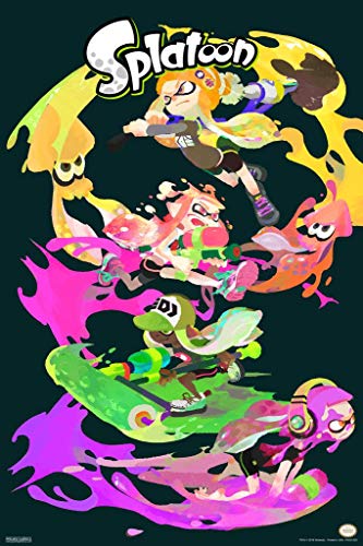 Pyramid America Splatoon Character Stack Nintendo Laminated Dry Erase Sign Poster 12x18