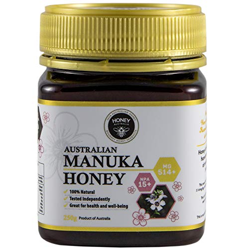 Honey Australia Premium Manuka Honey â€“ Raw Pure MGO 514+ NPA 15+ Wonderful Rich Tasting Certified Manuka Honey For Everyday Health & Wellbeing 8.8 Oz / 250 g