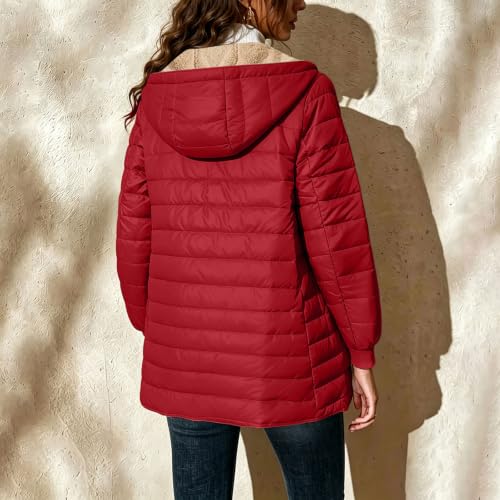 Women's Down Winter Coats Winter Insulated Fleece Linded Hooded Jackets - image 5