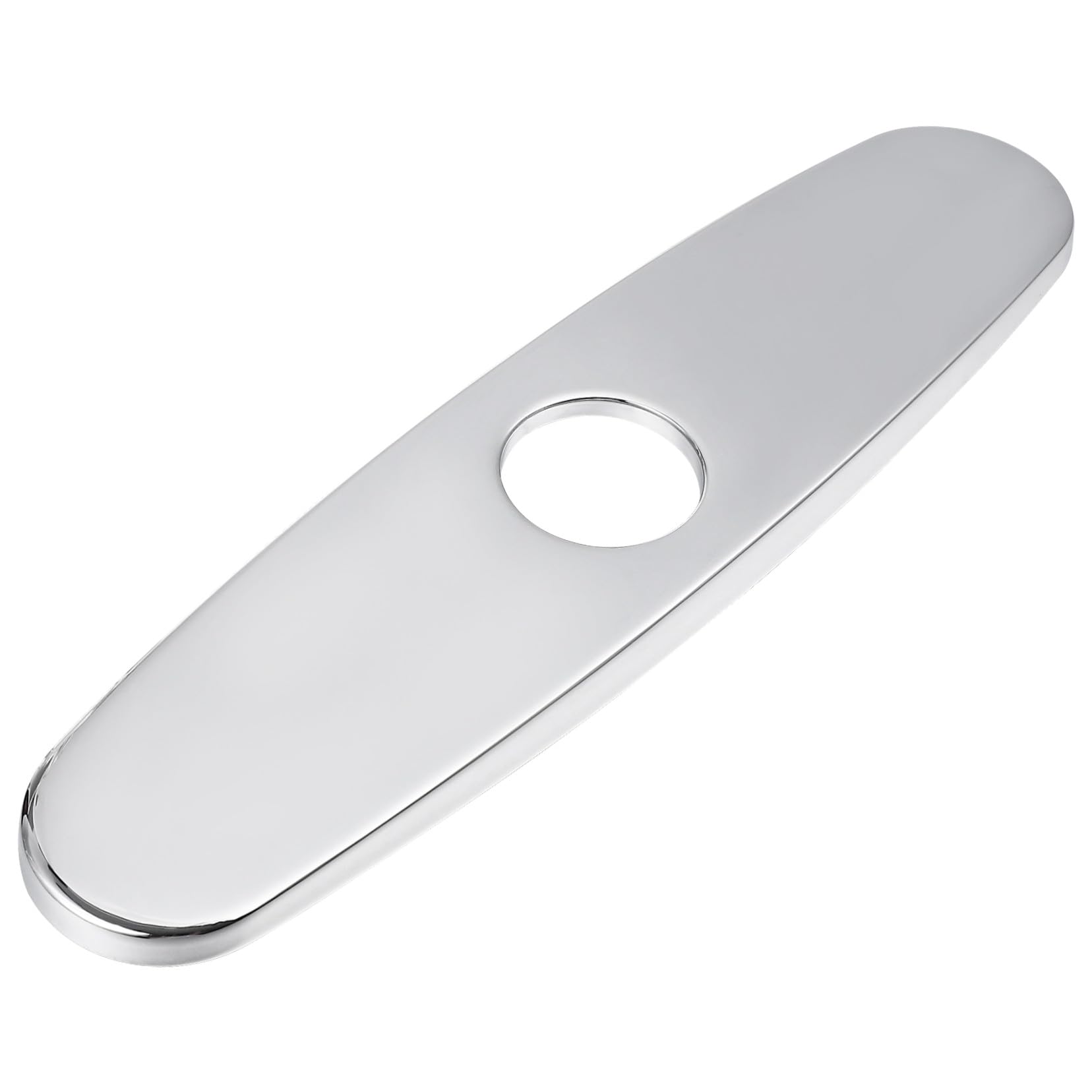 Acier inoxydable couvre-trou plaque de robinet argentée 8 pouces accessoire cuisine évier