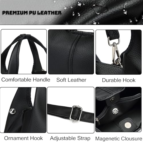 Image of MYHOZEE Crossbody Purses for Women, Leather Handbags Designer Shoulder Tote Bag Ladies Satchel Bags