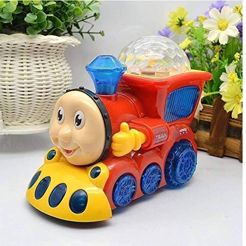 JMV® Baby Kids Bump and Go Musical Engine Train with 4D Light and Sound Toy for Kids (RED) (B08475PPWY) Amazon Price History, Amazon Price Tracker