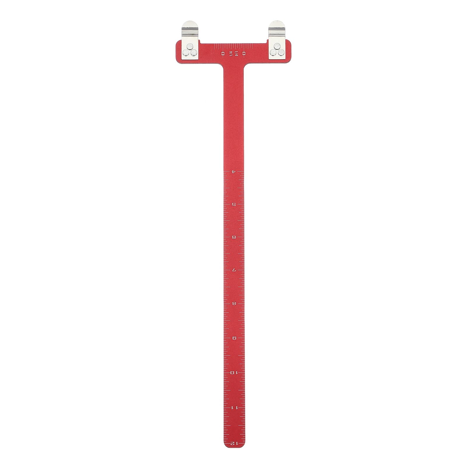 sourcing map Archery Bow Square, T-Shape Ruler 33 x 9 mm Turning Bow String Measurement Tool Aluminium Alloy for Recurve Compound Bowstring Archery Accessories (Red)