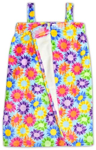 iscream Big Girls' Silky Soft Plush Spa Wrap for Home, Travel, Summer Camp - Bold & Boho Collection3