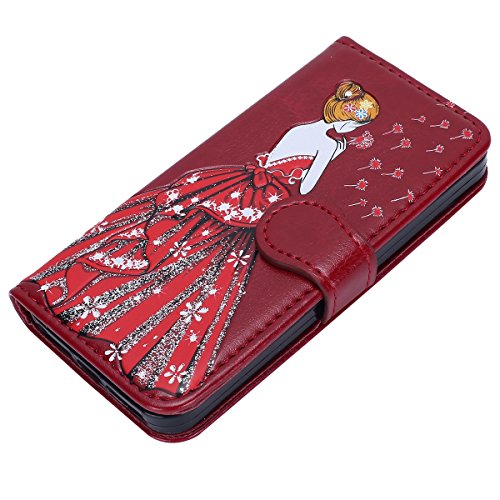 Custodia iPhone 5S, Cover iPhone SE a Libro Bling