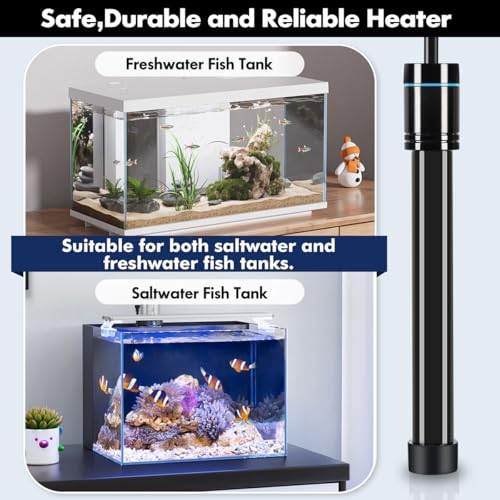 Chauffage d'aquarium submersible 100W pour poissons d'eau douce - 4