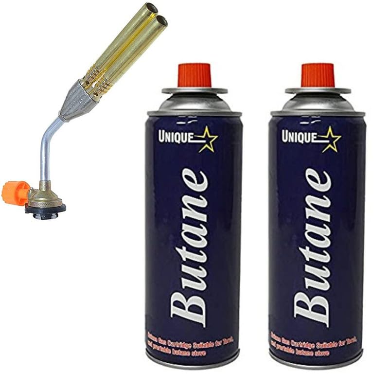 Cloudberry Portable High Pressure Flame Butane liquefied Gas Canister 225g Perfect Suitable to Refill Flame lighters. Small Stove, Flame Torch, Welding Fuel Gas, Pack of 2 (B093C73YYX) Amazon Price History, Amazon Price Tracker