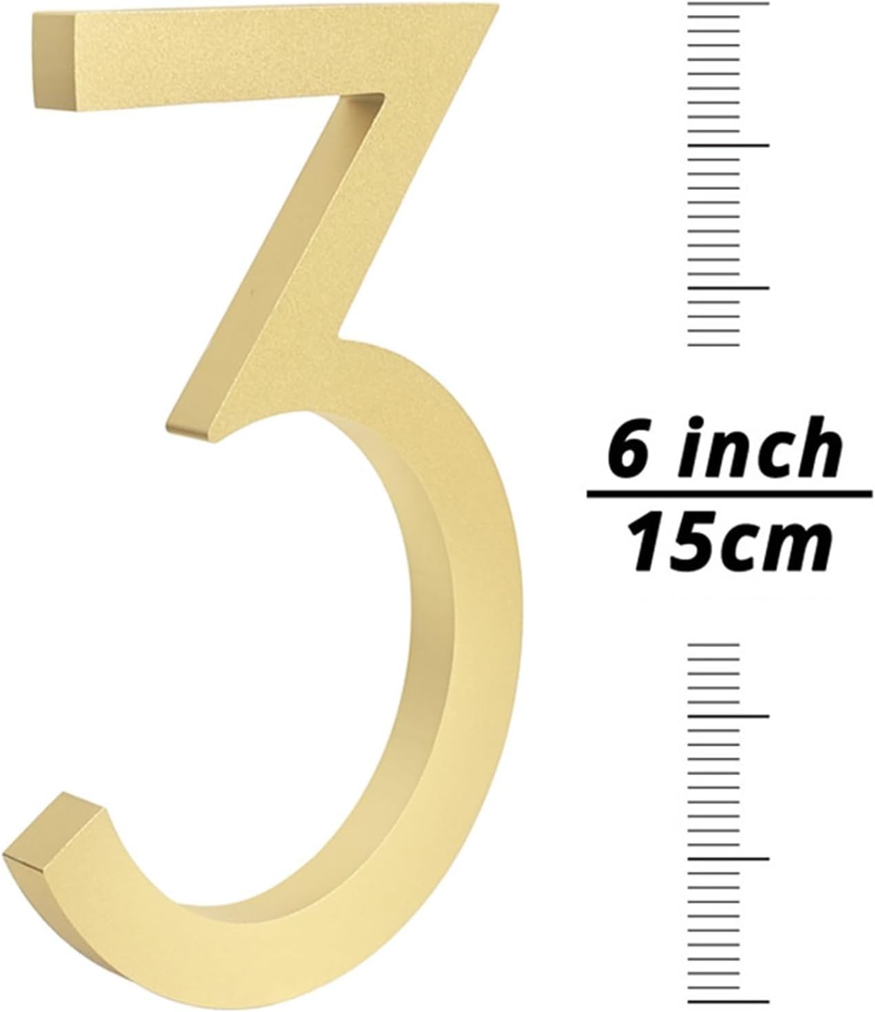 BREAKA 15cm 3D Modern Floating House Number, 6 Inch Home Address Number for Yard Mailbox Decoration Digital Signage (Size : 0)