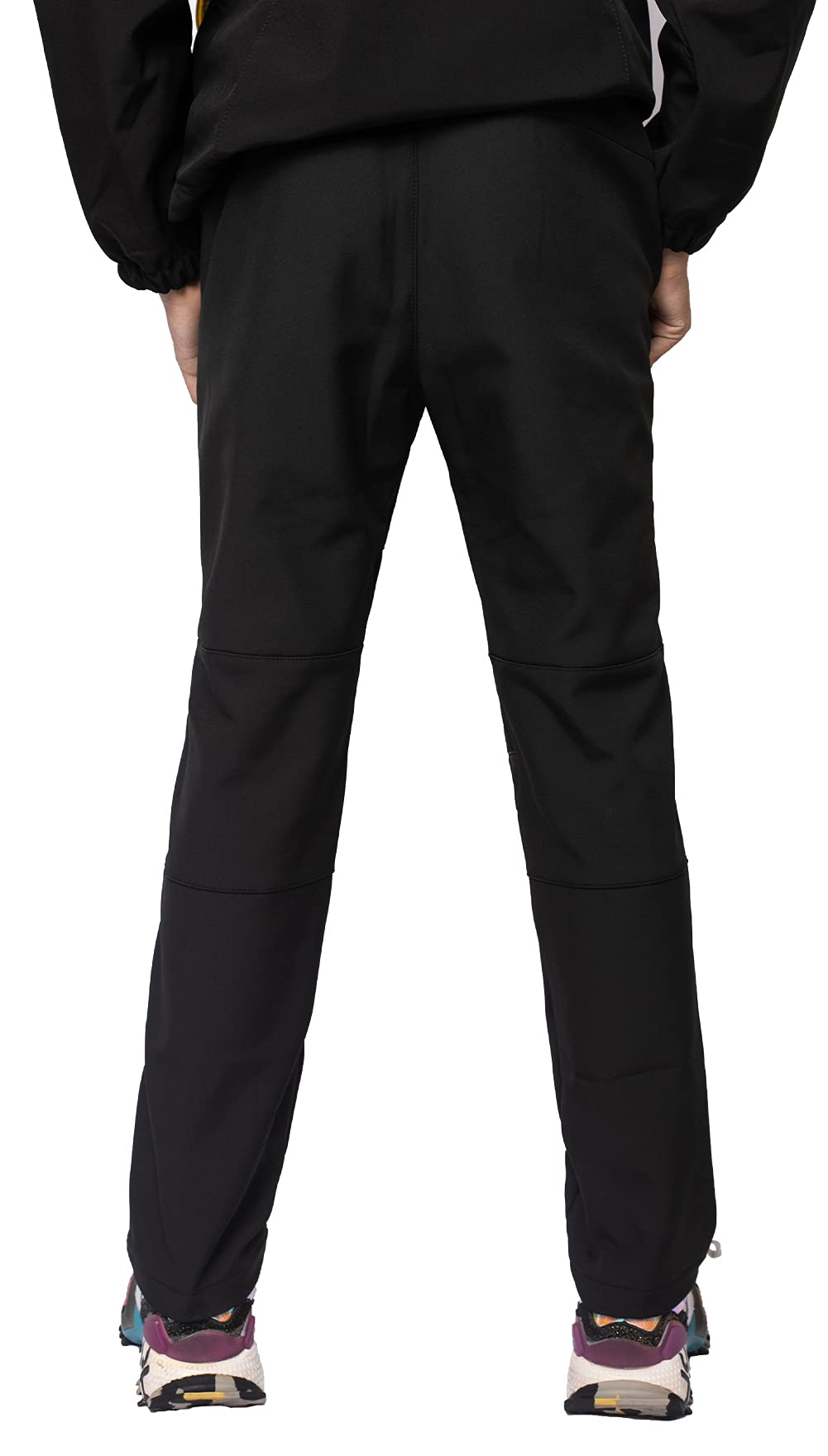 Pantalon Softshell Garçon Fille Pantalon de Ski Imperméable pour Enfant Pantalon Randonnée Thermique Coupe-Vent 6-16 Ans