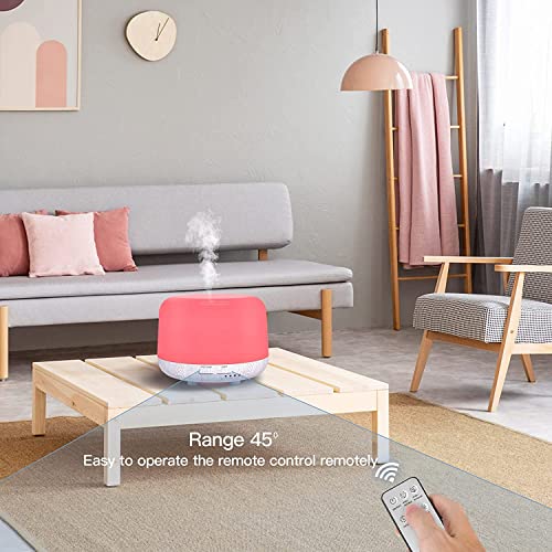 Image of Aromatherapy Diffuser for Essential Oil, 300ml Cool Mist Humidifier with Remote Control, Aroma Diffusers for Home with Waterless Safety Switch & 14 LED Colors
