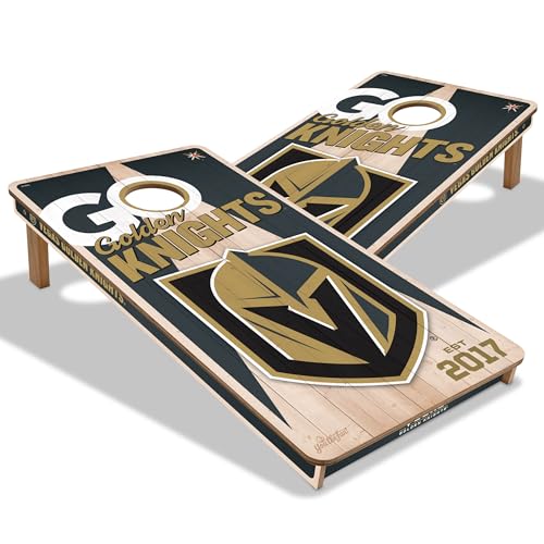 YouTheFan NHL Vegas Golden Knights 2’ x 4’ Professional Wood Cornhole Game by YouTheFan - Used condition - US$128.72