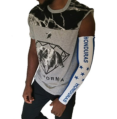 BUNFIREs Honduras Hondurian Arm or Calf Sleeve Medium Size 1 Sleeve for Men Women Sunblock Cooler Protective Sports