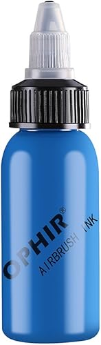 Miniatura 6 de OPHIR 12 tintas de aerógrafo de 1.0 fl oz/botella de pintura acrílica para arte de uñas, tintas de pigmento, kit de aerografía, herramientas de uñas