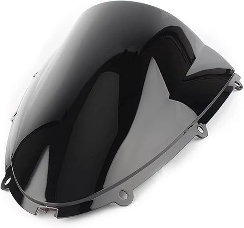Miniatura 3 de FLPRO - Parabrisas de plástico ABS de doble burbuja compatible con deflectores de viento Kawasaki ZX-10R 2005-2008, ZX-6R 2005-2006, ZX-6RRZX600,