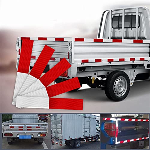 10 -st Credit veiligheid Veiligheid Veilig Red White Sticker Car Reflective Sticker WAARSCHUWING Strip Reflecterende Truck Auto -benodigdheden 4.5 * 30 cm - Afbeelding 3