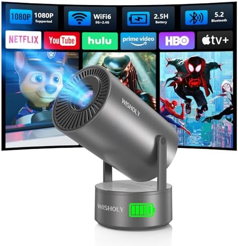 Portable Projector with Built-in B...