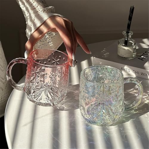 Taza de vidrio de fácil agarre con asa gris para evitar quemaduras y caídas 5