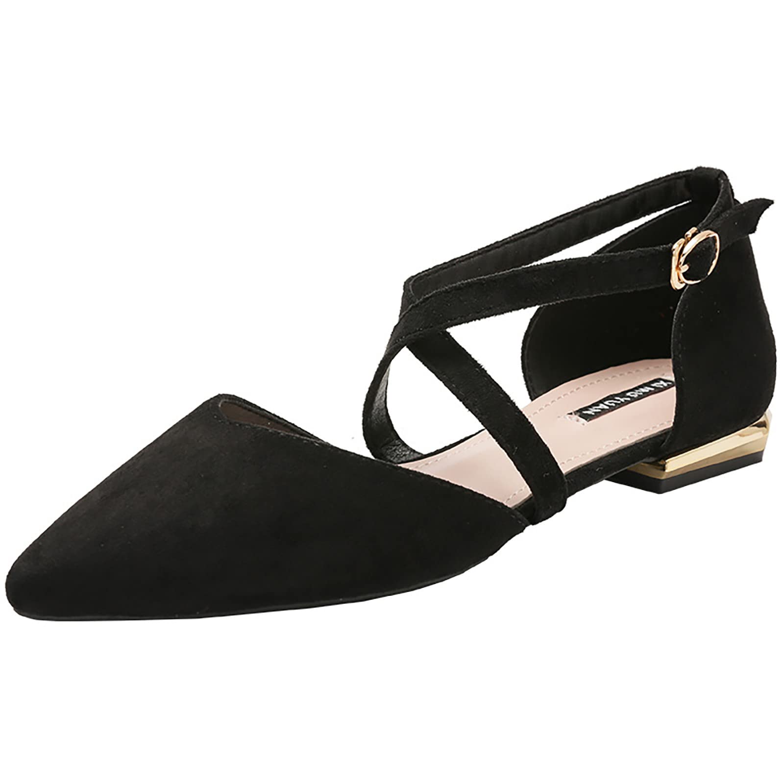 Generisch Bailarinas Mujer Elegantes Puntiagudas, Zapatos Planos con Cerrados Elegantes Zapatos de Novia Planos, Suaves, Cómodos Zapatos de Noche con Hebilla Ligeros Zapatos Festivos Transpirables