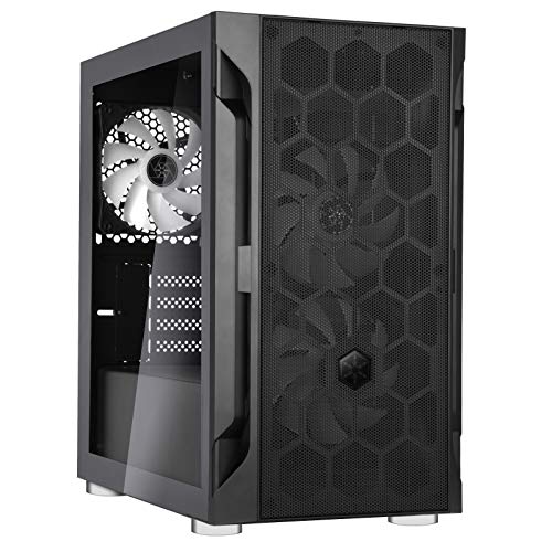Image of Silverstone Technology FARA H1M PRO Black Micro-ATX Tower case with Tempered Glass and Three ARGB Fans, SST-FAH1MB-PRO