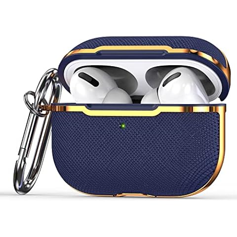 KIQ Premium for AirPods Pro 2 Case Cover Cute Hard Protective Cover for Women Men for Apple AirPod Pro 2 Case 2nd Generation - Navy Blue/Gold Cover