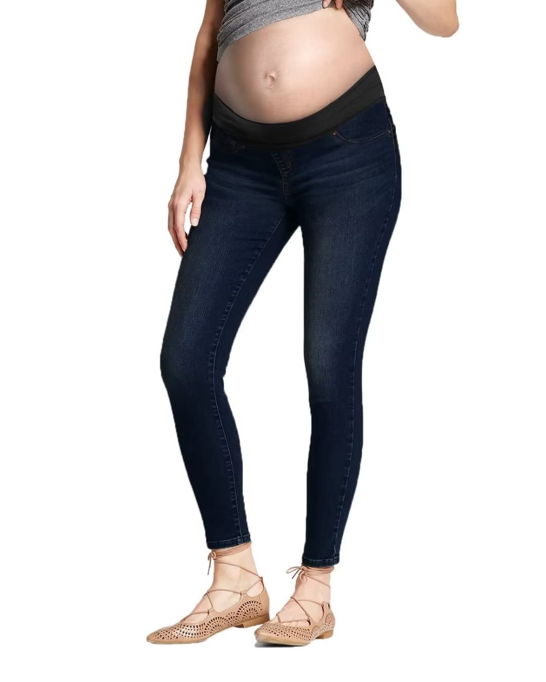 Hybrid & Company Ultimate Comfort Women's Maternity Slim Fit Stretch Jeans