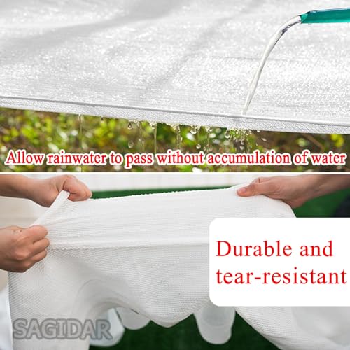 Voile d'ombrage rectangulaire blanche pour aménager une grande terrasse