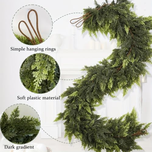 5.9ft Christmas Garland Norfolk Pine Garland Artificial Greenery Garland - image 3