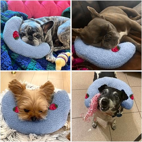 BABORUI Dog Calming Pillow for Small Dogs, U Shaped Dog Neck Pillow for Joint Relief Sleeping Improve, Machine Washable Pet Pillow for Dogs & Cats(Blue) BABORUI Dog Calming Pillow for Small Dogs, U Shaped Dog Neck Pillow for Joint Relief Sleeping Improve, Machine Washable Pet Pillow for Dogs & Cats(Blue)