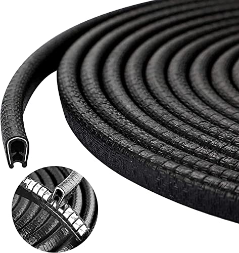 MODIGT 32Ft Universal Car Door Edge Protector - U-Shape, PVC Rubber, Black