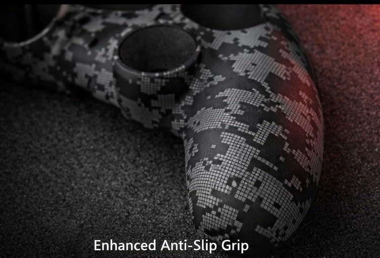 Image of Meyaar for PS5 Controller Cover Case, Anti-Slip Silicone Cover Skin Compatible with PS5 Dual Sense Controller with Thumb Grip Caps, Controller Sticker (Camo Black)