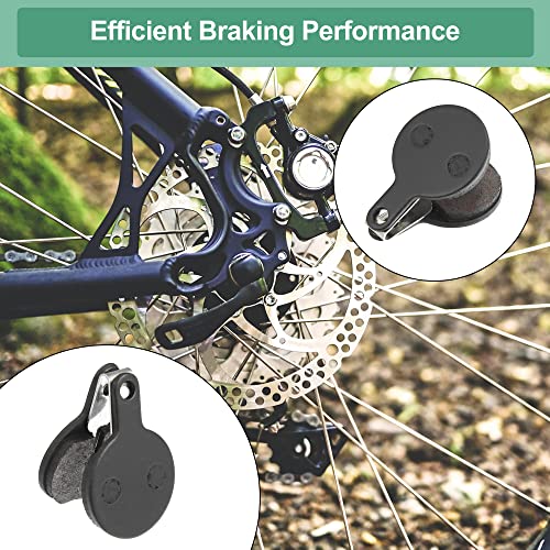 X AUTOHAUX 4 Pair Semi Metal Disc Bike Brake Pads with Spring Leaf for Tektro, Black - Image 4
