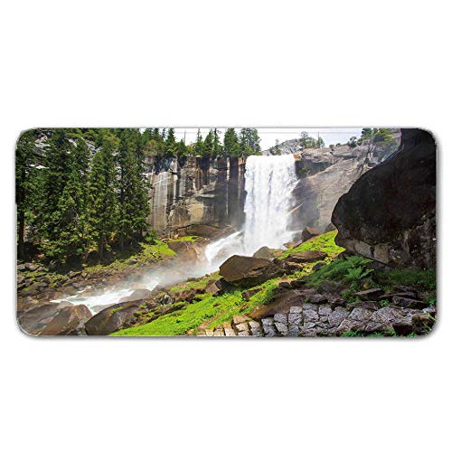 FAIEK Alfombras De Pasillo El Sol Cae Largas Moquetas Largo Entrada Felpudos Patrón 3D Anti-desvanecimiento Anti-Sucio Aplicar para Ventana De Bahia Dormitorio Sala Lavable Cortable 50x80cm