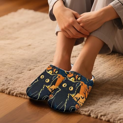 Warm Slippers for Women Halloween House Shoes Cute Slippers for Men Fluffy Cozy3