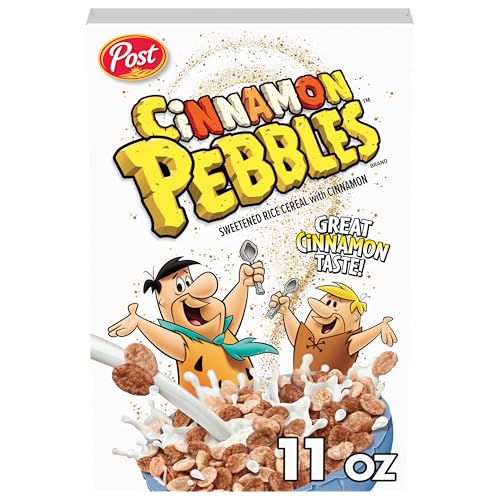 Image of Post Cinnamon PEBBLES Breakfast Cereal, Gluten Free, 11 oz Box | Sweetened Puffed Rice With Crunchy Texture And Bold Flavor, Delivering A Flavorful Bite In Every Spoonful