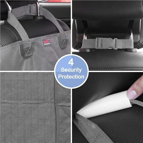 Image of HONEST OUTFITTERS Dog Car Seat Cover 2 Pack, Waterproof Front Seat Car Cover for Cars, Trucks, and Suvs, Pet Front Cover for Cars, Nonslip Dog Seat Cover Grey