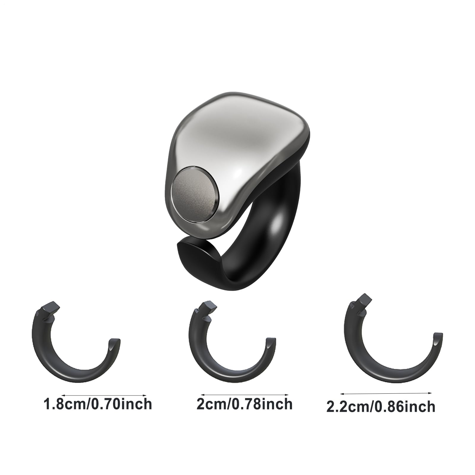 Generico Anillos Smart Men - Anillo de Oración Inalámbrico Digital, Banda Recargable a, Dispositivo de Impermeable, Accesorio de Estilo Moderno | contrapeso Portátil Mujeres con Condado